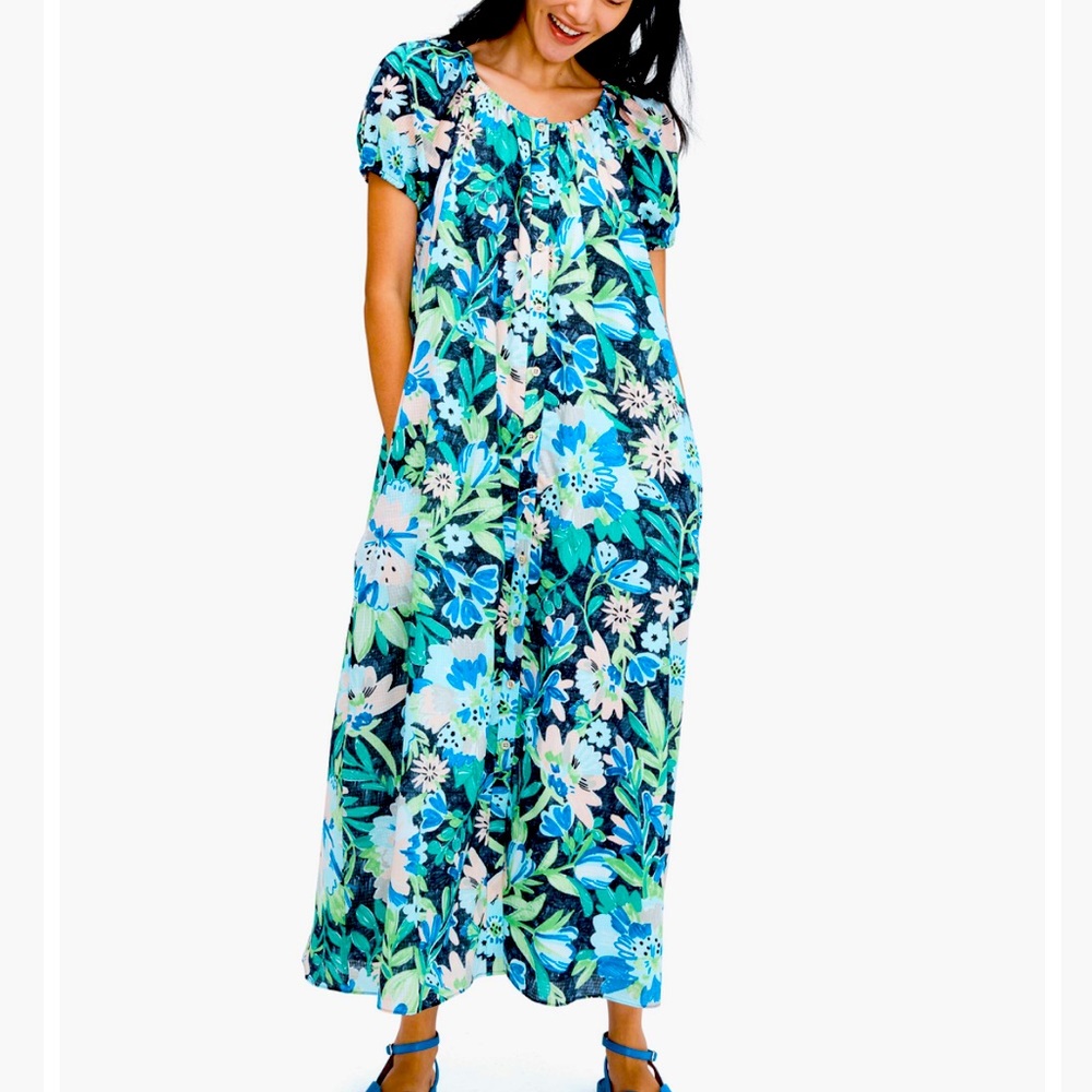 NWT kate spade full bloom voile maxi dress